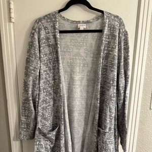 Lularoe gray kimono cardigan size 2XL